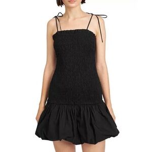 En Saison Smocked Bubble Hem Mini Dress